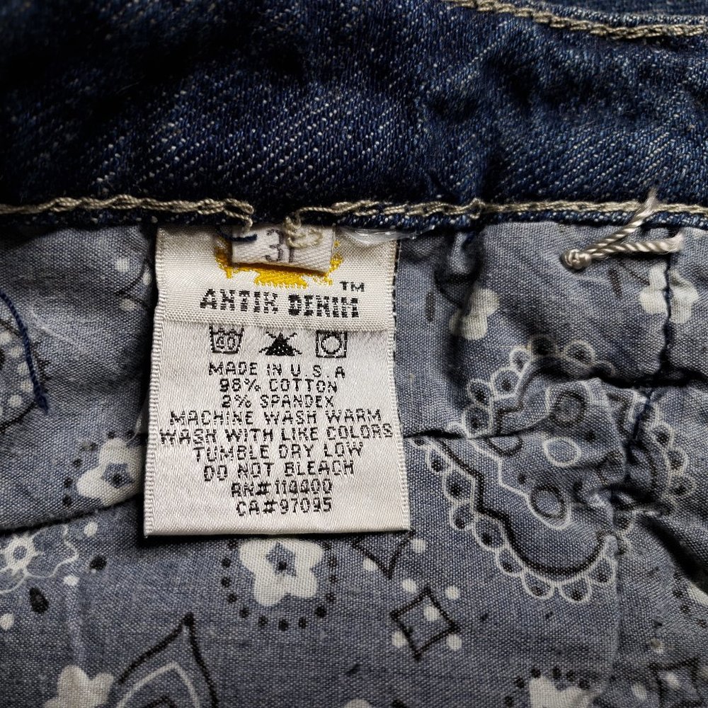 Antik Denim Size 31 Blue Jeans Stretch Bootcut USA - Picture 7 of 7